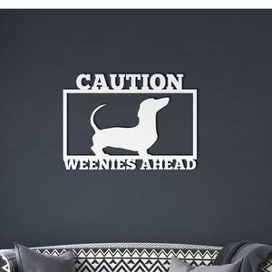 Funny Dachshund Welcome Sign | Front Porch Decor, Dachshund Gift, Metal Wall Art for Dog Lovers, Charming Dog Wall Decorations