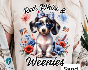 4th of July Dachshund Tee: Patriotic Weenie Dog Mom Shirt