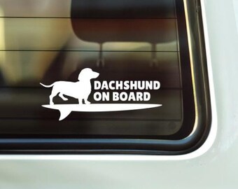 Custom Dachshund Car Decal: Dog Silhouette, Personalized Pet Name