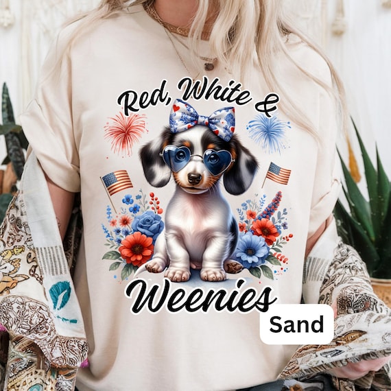 4th of July Dachshund Tee: Patriotic Weenie Dog Mom Shirt