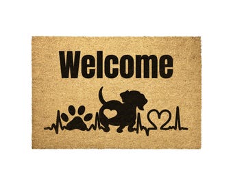 Dachshund Welcome Mat: Funny Dog Lover Coir Doormat