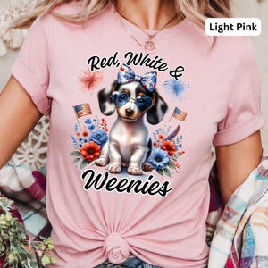 4th of July Dachshund Tee: Patriotic Weenie Dog Mom Shirt image 3