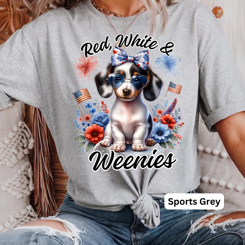 4th of July Dachshund Tee: Patriotic Weenie Dog Mom Shirt image 9