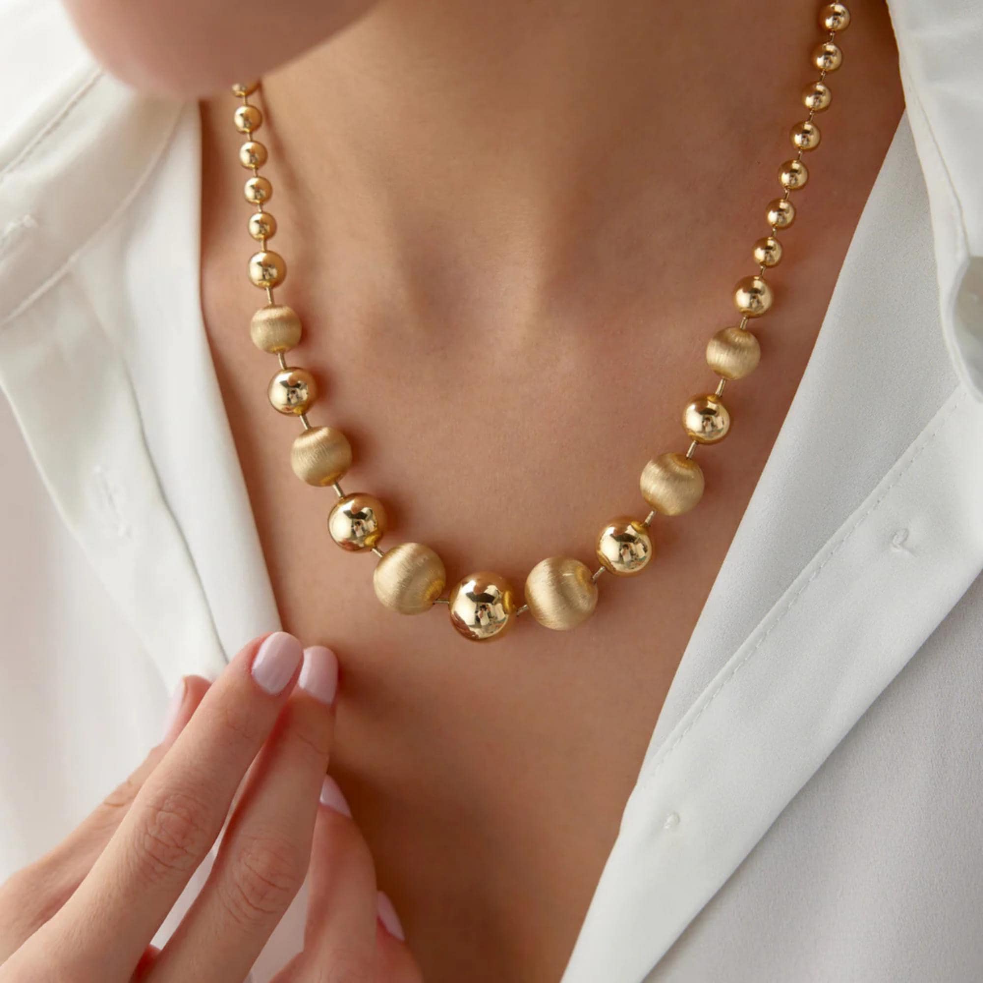 アクセサリー チエコプラス chieko+ Big ball necklace