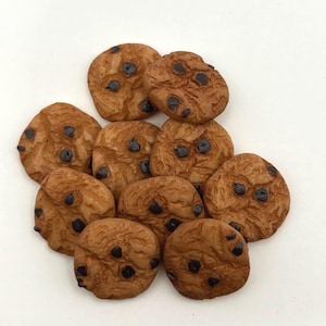 Schokoladenkeks-Cabochons, Kuchen, Süßigkeiten, Kekse, Fake Food, Miniatur, flache Rückseite, Kartenherstellung, Schmuckherstellung, Kunsthandwerk