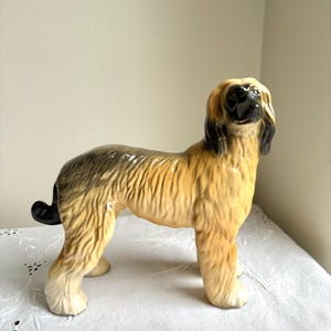 Vintage Porcelain Afghan Hound Figurine, Made in England