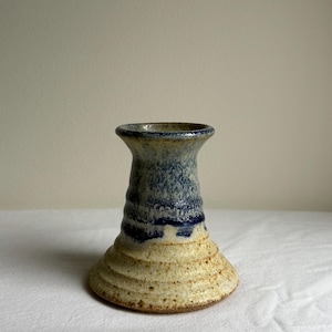 Vintage Studio Pottery Candlestick Holder – Artist Signed