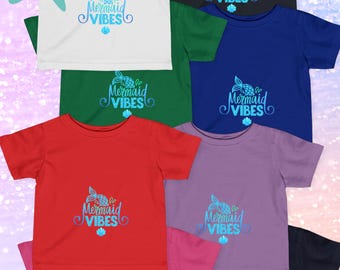 Bonita camiseta de sirena para bebé, camiseta para bebé, camiseta para niño pequeño, ropa de verano, ropa de playa, regalo para nuevos padres, temática marina.