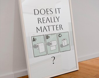Póster divertido de papel higiénico: Humor para el baño