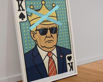 No Kings Protest Sign: Anti-Trump Art Print (Digital Download)
