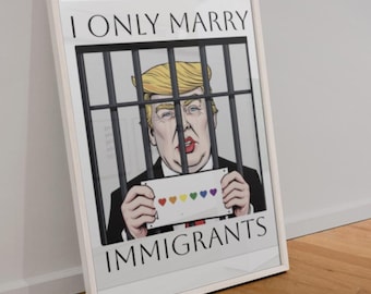 Immigrant Rights Protest Poster: Anti Trump, Anti ICE (Digital Download)