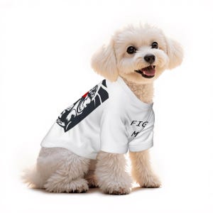 Dog T-shirt Cotton Boxing Monkeys Cute Puppy Tee Dog Clothing Custom Doggy T-Shirt Pet Clothing Customizable Funny Dog Tee