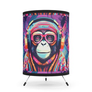 Cute Nursery Table Lamp, Fun Accent Light for Nursery, Lamp for bedside, Housewarming Gift, Monkey Decor Lamp Entryway Light Nursery Lamp