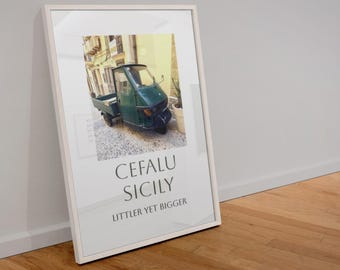 Customizable Cefalu Sicily Italian Travel Photography Poster Wall Print Museum Quality Poster Art Living Room Office Decor Impressionist