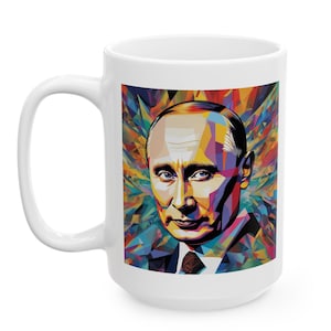 Vladimir Putin Coffee Cup Russia Ceramic Coffee Mug Donald Trump US Politics Gift MAGA Republican Gift Russian President Putin Spy CIA Gift