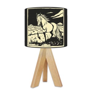 Horse Table Lamp Horse Lover Light Gift Home Decor Ranch Lamp Country Western Theme Table Lamp Southwest Art Lamp Rustic Decor Light Horse