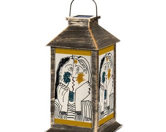 Picasso Art Solar Lantern: Cordless Outdoor Garden Light