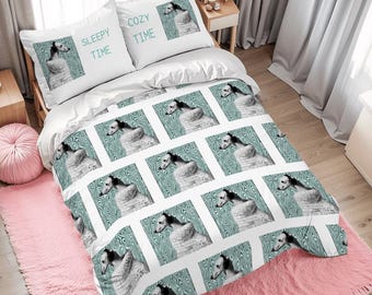 Greyhound Dog Full Duvet Cover Set: Pop Art Bedding