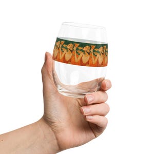 Niestandardowy Vintage Art Stemless Kieliszek do wina Koktajl Sok Napój Kieliszek do Barware Dekoracja kuchni Niepowtarzalny prezent Sztuka koktajlowa Spersonalizowany kieliszek do wina