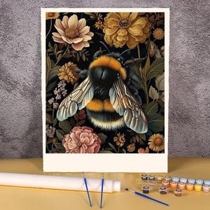 Pintura por números, retrato de insectos, pintura acrílica, decoración encantadora para el hogar, kit de pintura DIY, colorear por números, arte mural de pájaros, regalo personalizado