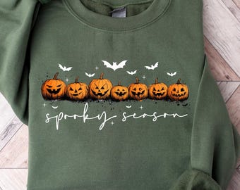 Pumpkin Sweatshirt, Pumpkin Sweater, Spooky Season Sweatshirt, Halloween Crewneck Sweatshirt, Halloween Sweater, Halloween Hoodie, Pumpkin