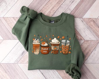 Fall Coffee Sweatshirt, Fall Sweater, Pumpkin Spice Sweatshirt, Cute Fall Sweater, Womens Fall Sweater, Coffee Sweatshirt, Women Sweatshirt