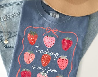 Comfort Colors® Teaching Is My Jam, Teacher Appreciation Gift, Kindergarten Teacher Shirt, Second Grade Teacher, Back To School,Teacher Gift