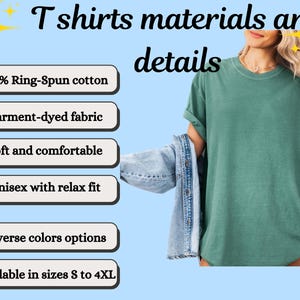 May include: A green t-shirt made of 100% ring-spun cotton. The t-shirt is garment-dyed, soft, and comfortable. It has a relaxed fit and is available in a variety of colors and sizes from S to 4XL.