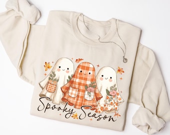 Spooky Season Sweatshirt, Halloween Sweatshirt, Halloween Gift Hoodie, Kids Halloween Sweatshirt, Spooky Season Shirt, Ghost Halloween Gift