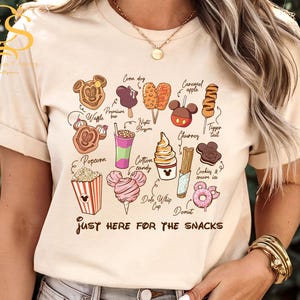 Just Here For The Snacks Shirt, Mickey And Friends T-Shirt,Disney Snacks Shirt,WDW Family Trip Tee,Disney Food Shirt,Kids funny shirt,trendy