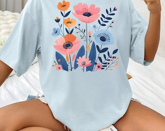 Comfort Colors® Wildflower Shirt, Floral Cottagecore Shirt, Botanical Shirt, Vintage Pressed Flowers Shirt, Botanical Floral Tee,Women shirt
