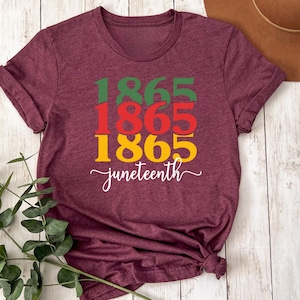 1865 Juneteenth Shirt, Afro Woman Shirt, Juneteenth Shirt, Freedom Shirt, African American Juneteenth Shirt, Women shirt, Cute teacher shirt