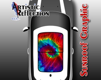 Tie Dye - Waving - Sunroof Graphic for MINI Cooper