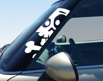 Cute Skull A Pillar Graphics - Set of 2 Decals for MINI Cooper R50 R52 R53 R55 R56 R57 R58 R59 R60 R61 F54 F56 F57 F55 F60 F65 U25