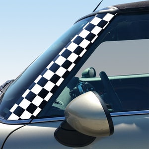 Checkered Flag A Pillar Graphics - Set of 2 Decals for MINI Cooper R50 R52 R53 R55 R56 R57 R58 R59 R60 R61 F54 F56 F57 F55 F60
