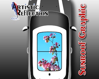 Pink Blossoms - Sunroof Graphic for MINI Cooper