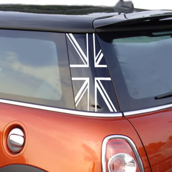 Black Jack REAR Pillar Decals - For R56 2nd Gen 07-13 MINI Cooper Hardtop - Set of 2