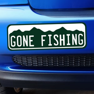 Gone Fishing - grote bumpersticker Colorado