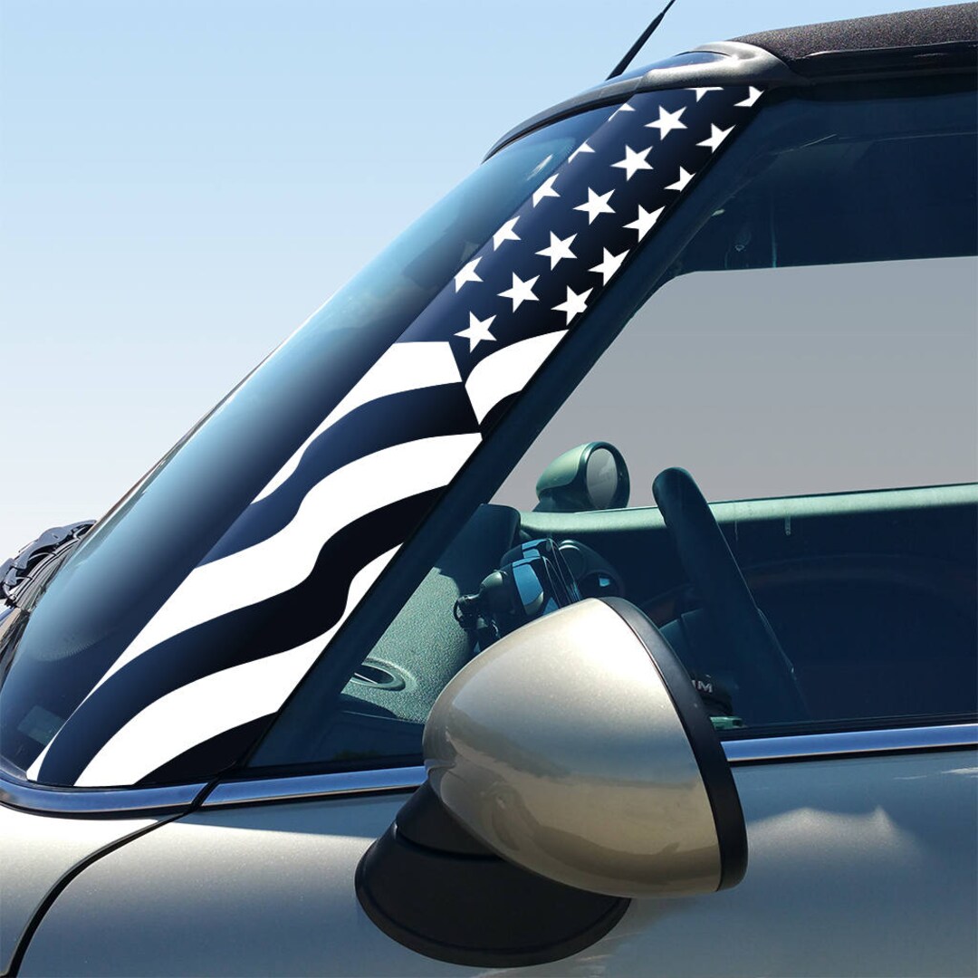 Mini Cooper R60 Graphics US Flag A Pillar Graphics - Set of 2 Decals for MINI Cooper R50 R52 R53 ...