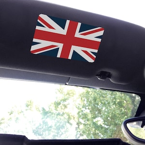 Union Jack Flag Visor stickers Set - Small - for MINI Cooper Sun Visors