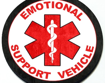 Emotional Support Vehicle - Magnetic Grill Badge for MINI Cooper