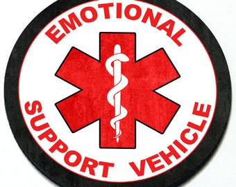 Emotional Support Vehicle - Magnetic Grill Badge for MINI Cooper