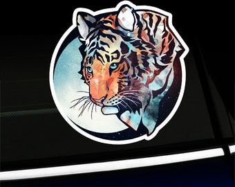 Watercolor Tiger - Indoor and Outdoor Vinyl Sticker