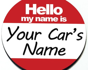 Hola mi nombre es - Insignia magnética personalizada para parrilla para MINI Cooper