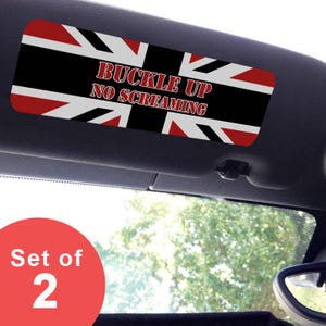Visier Aufkleber Set - Large - Buckle Up No Scremen