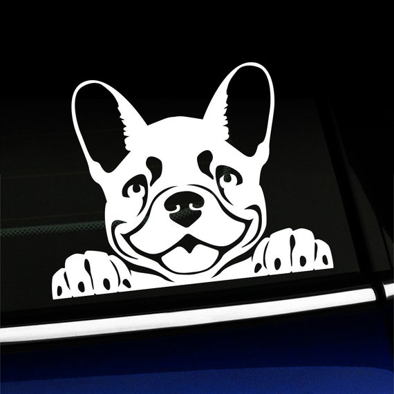 Peeking french sale bulldog decal