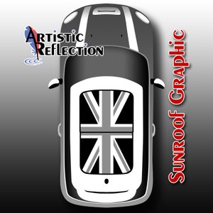 Black Jack Flag - Nonwaving - Sunroof Graphic for MINI Cooper
