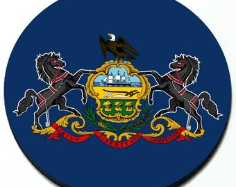 Pennsylvania State Flag - Magnetic Grill Badge for MINI Cooper