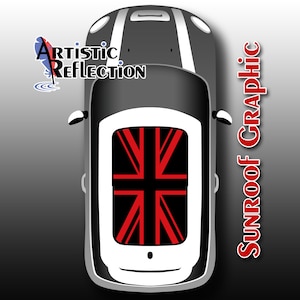 Red Jack Flag - Nonwaving - Sunroof Graphic for MINI Cooper