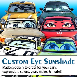 Eyeshades - Custom car eyes! Choose your expression, colors, and vehicle model.
